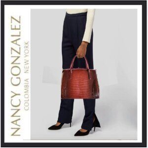 NANCY GONZALEZ Nix Medium Ombre Crocodile Zip Tote Bag